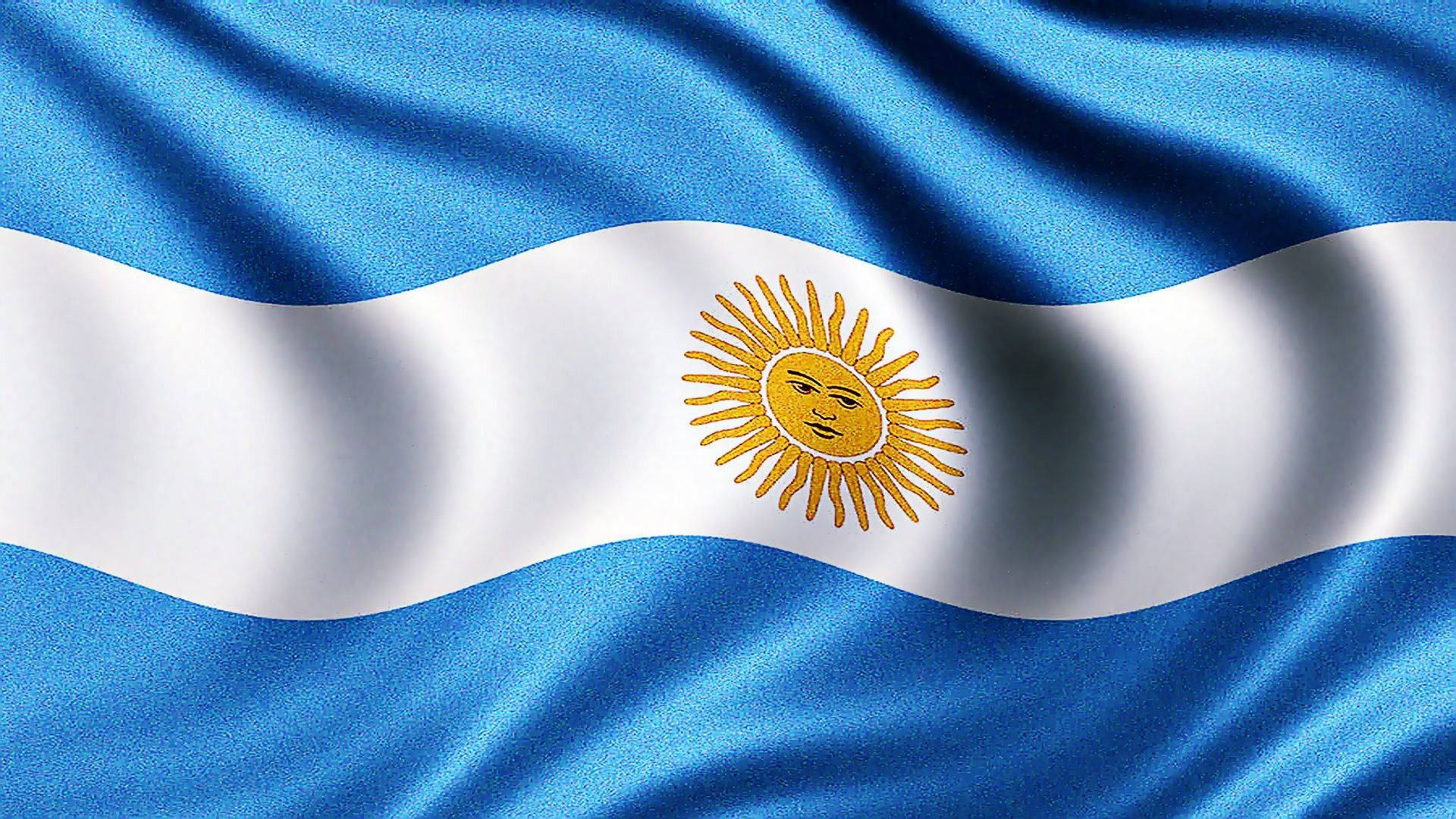 Waving Argentina Country Flag Background