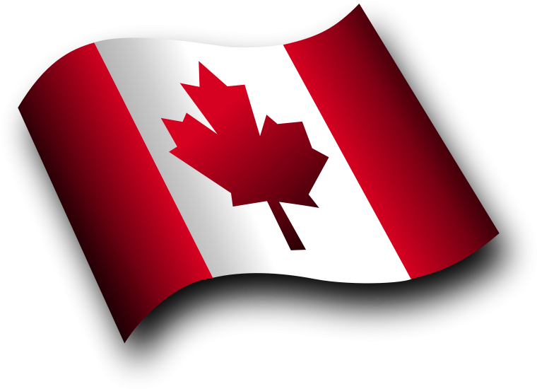 Waving Canadian Flag Graphic PNG