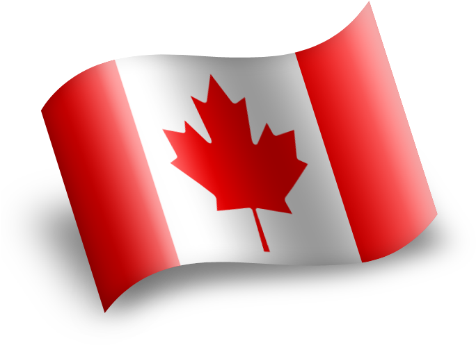 Waving Canadian Flag Graphic PNG