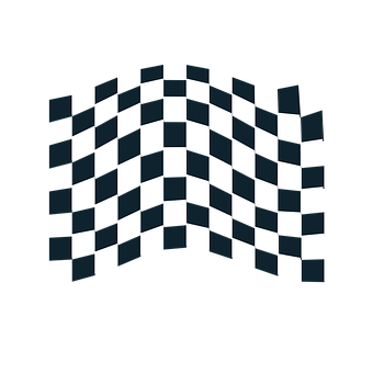 Waving Checkered Flag Graphic PNG