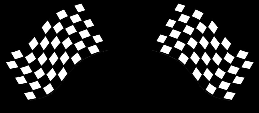 Waving Checkered Flags PNG