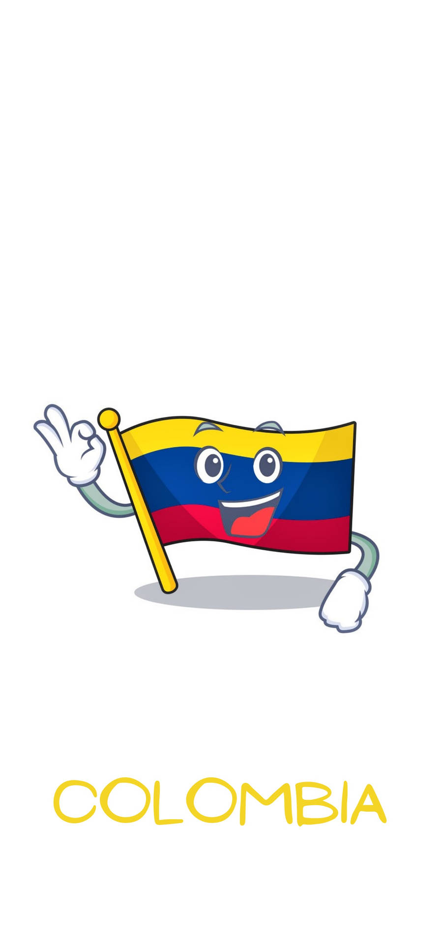 Viftandecolombia-flagga-emoji. Wallpaper