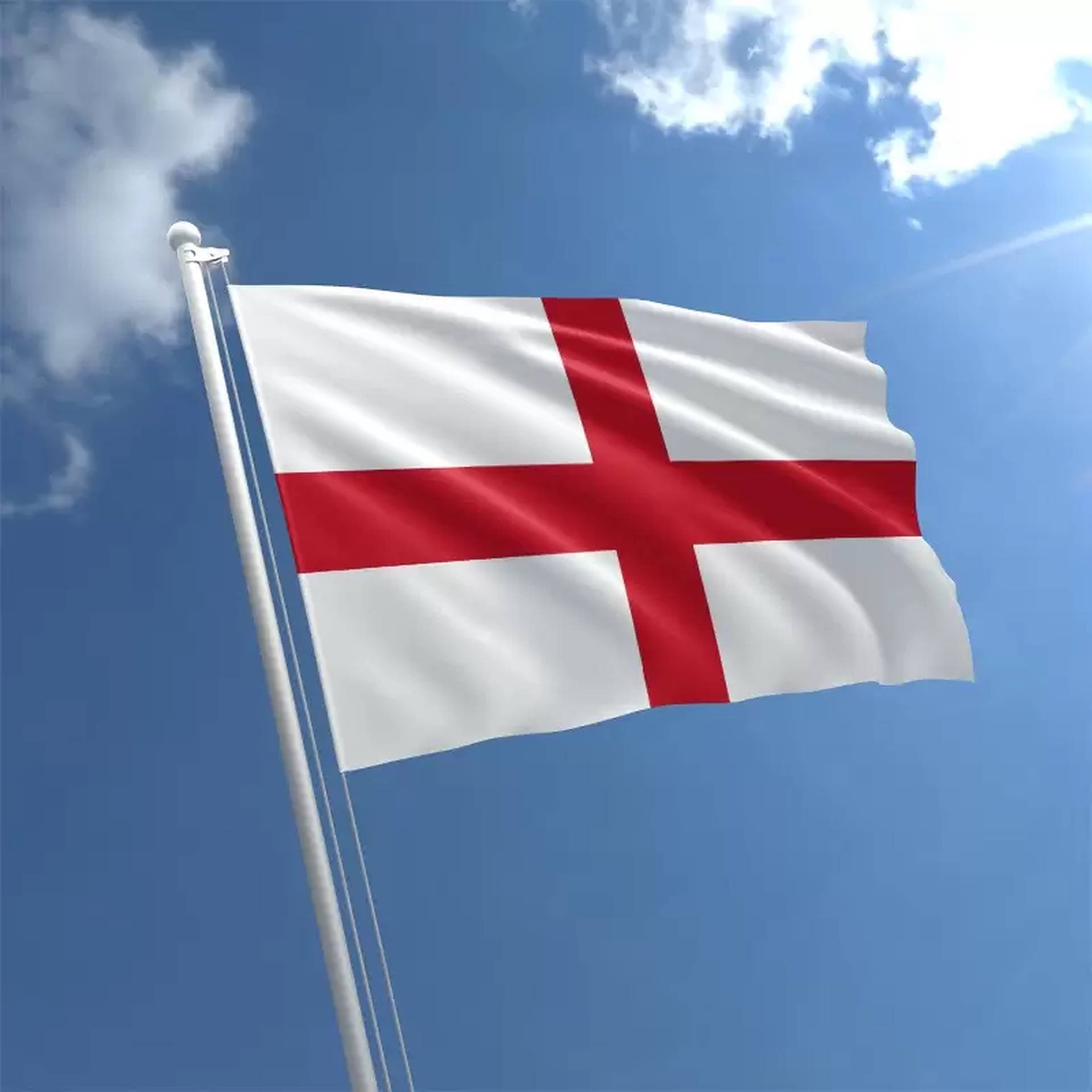 Agitandoa Bandeira Da Inglaterra. Papel de Parede