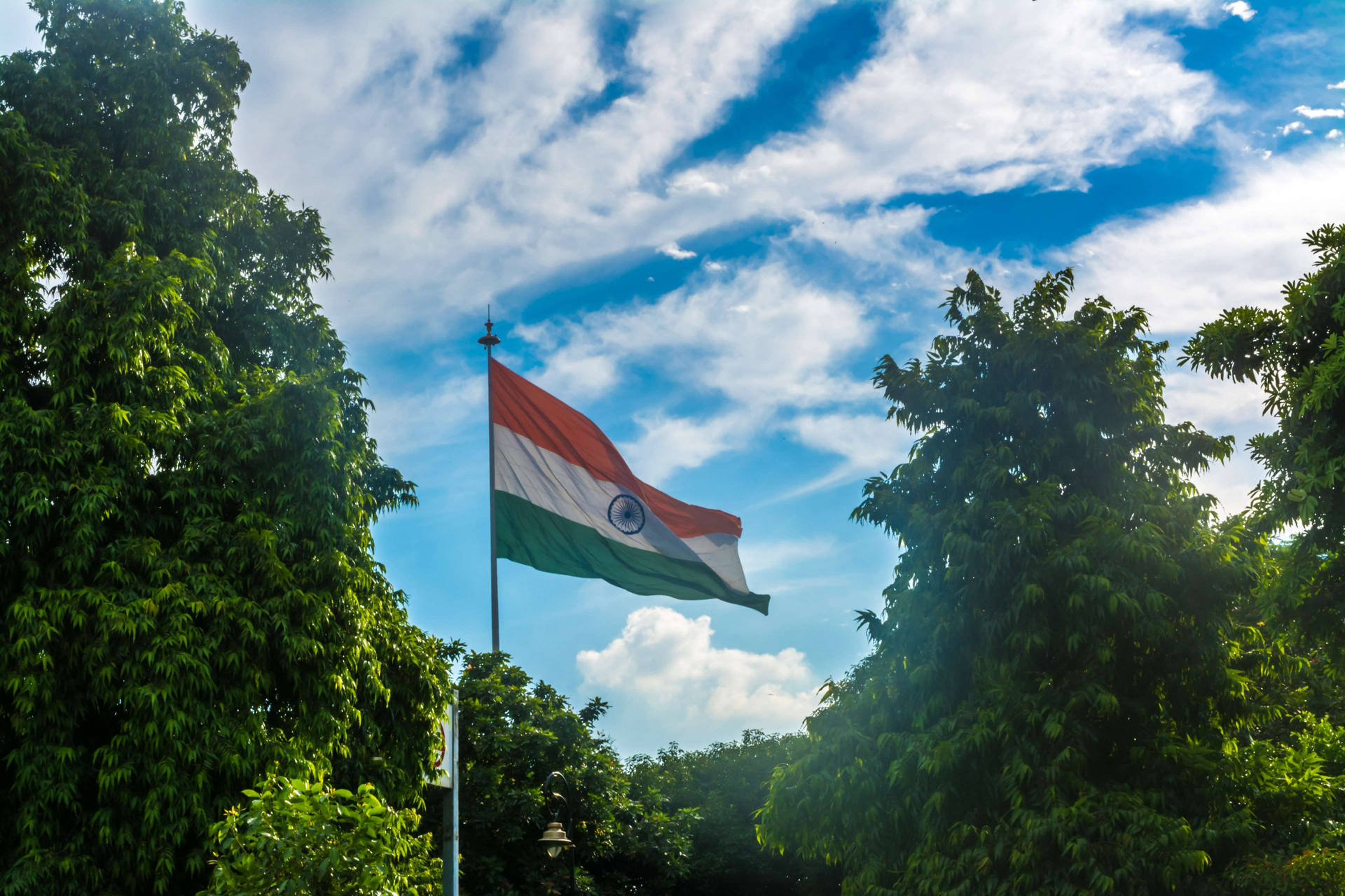 Waving Indian Flag 4k Background