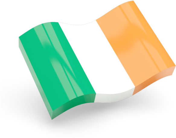 Waving Irish Flag Illustration PNG