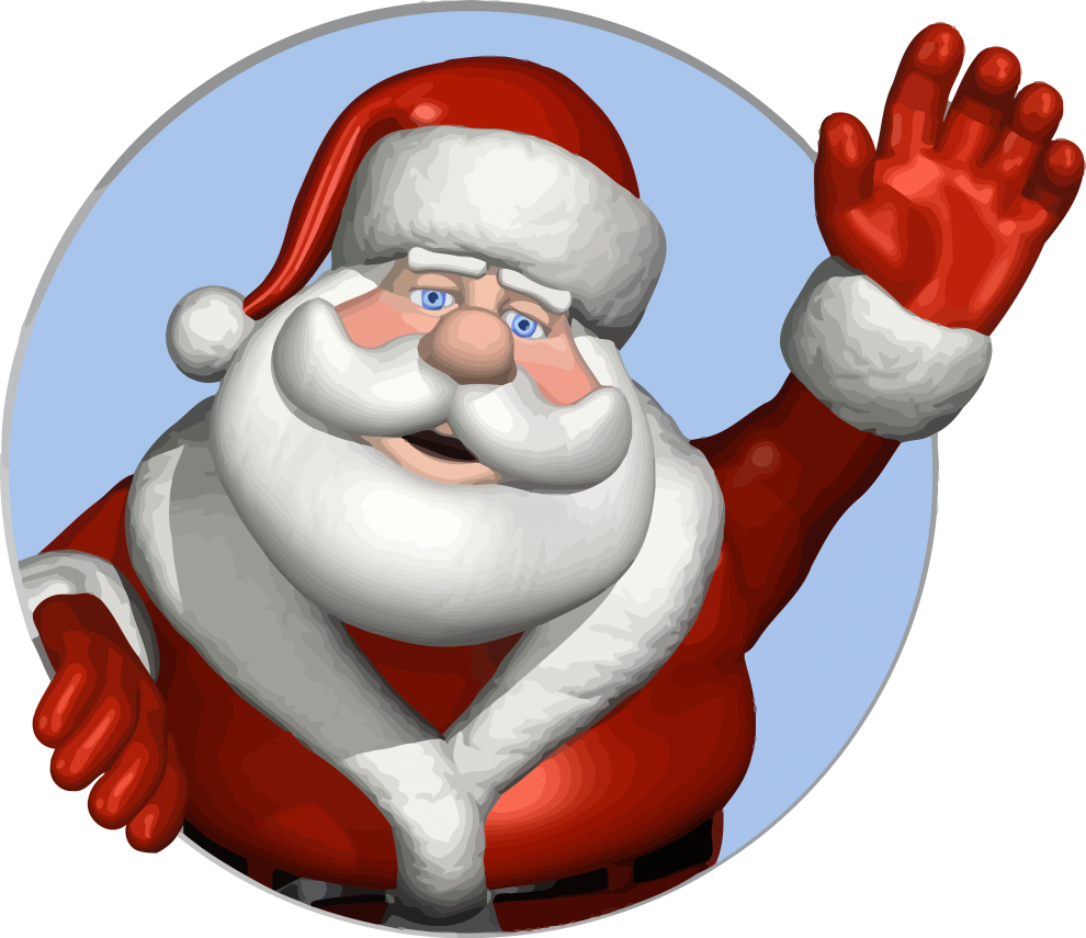 Waving Santa Claus Cartoon PNG