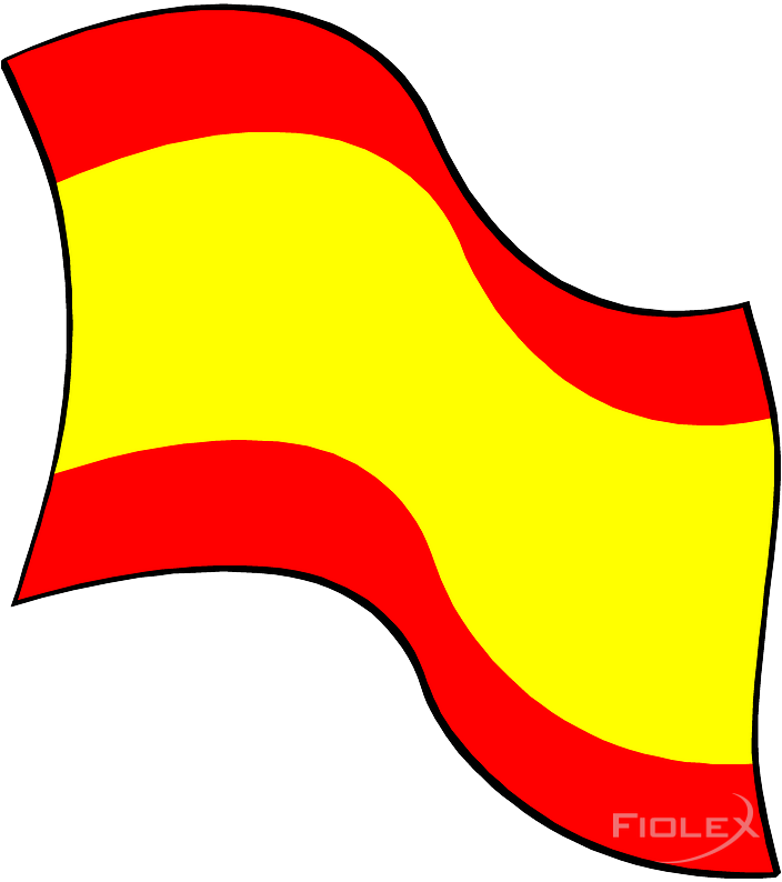 Waving Spanish Flag Graphic PNG