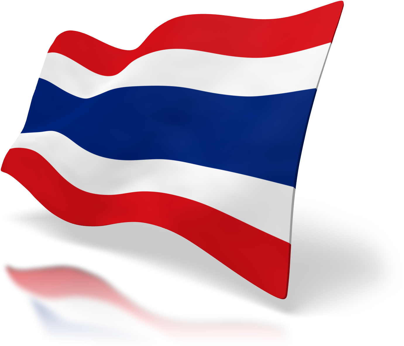 Waving Thai Flag Graphic PNG