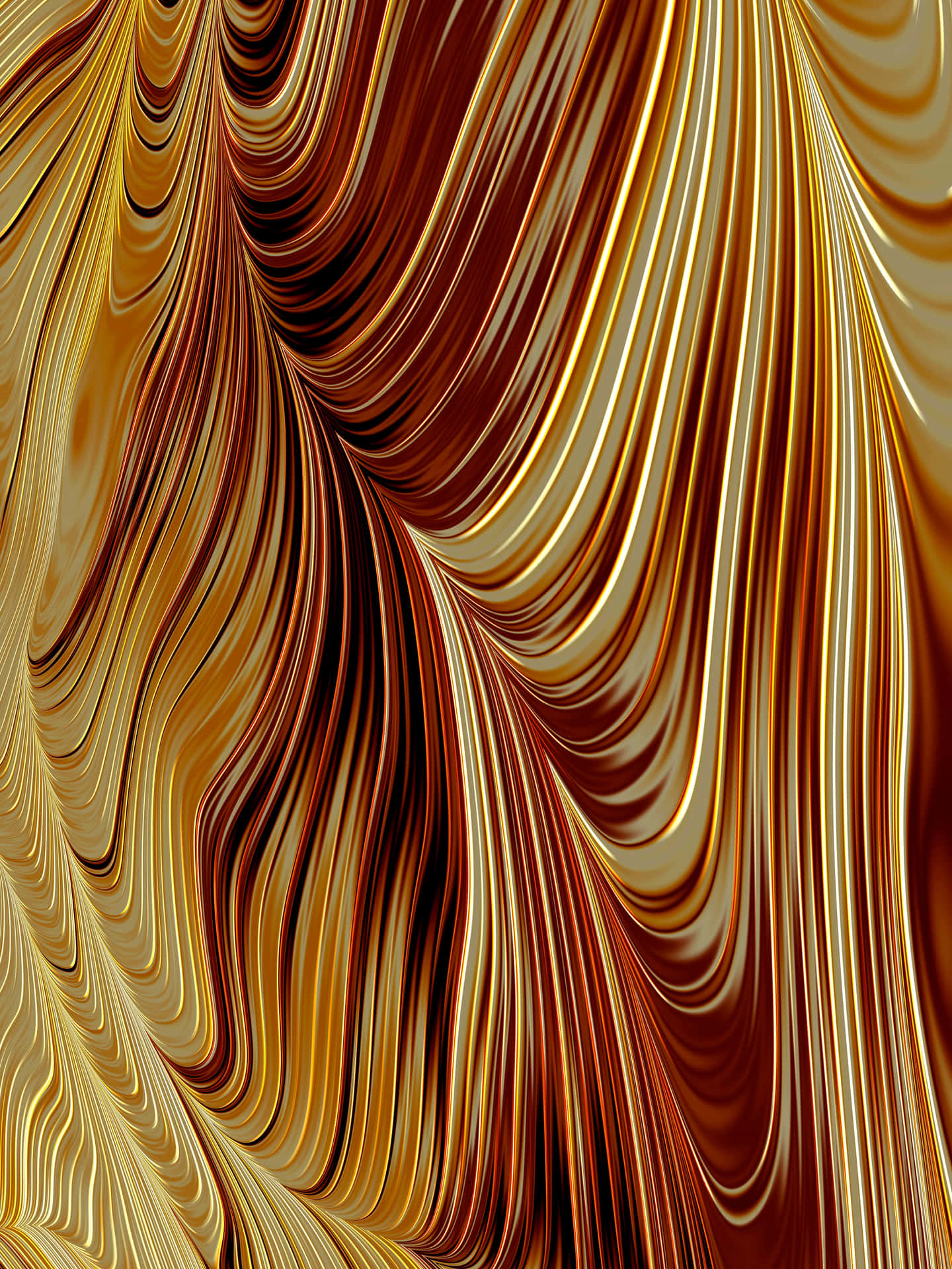 Image  Golden Wavy Background