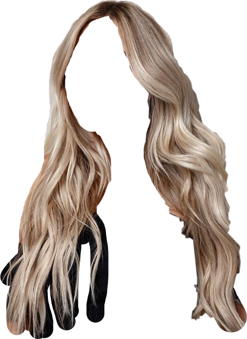 Wavy Blonde Hair Extension PNG