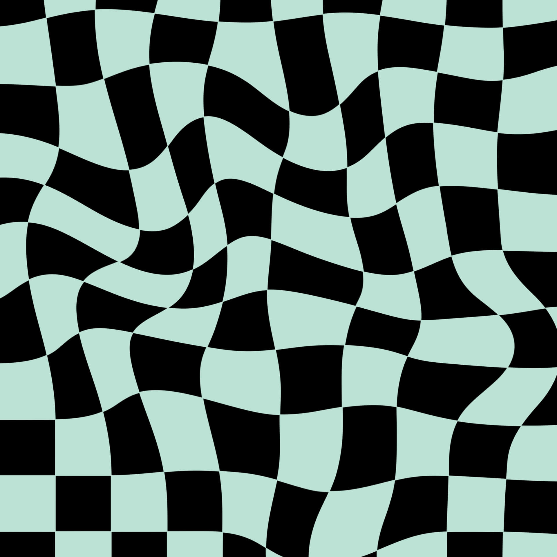 Wavy Checkered Pattern Graphic Wallpaper