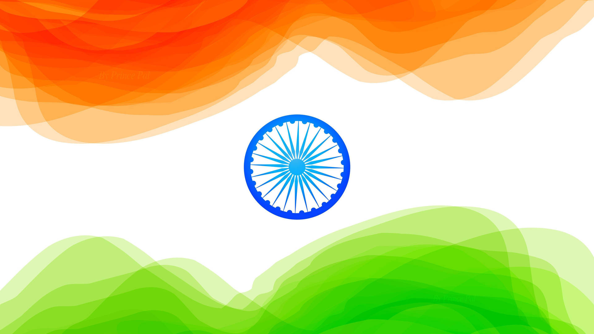 Wavy Colours Indian Flag 4k