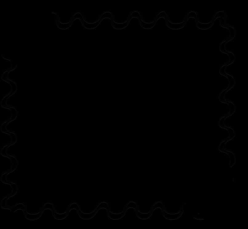 Wavy Edge Black Border Design PNG