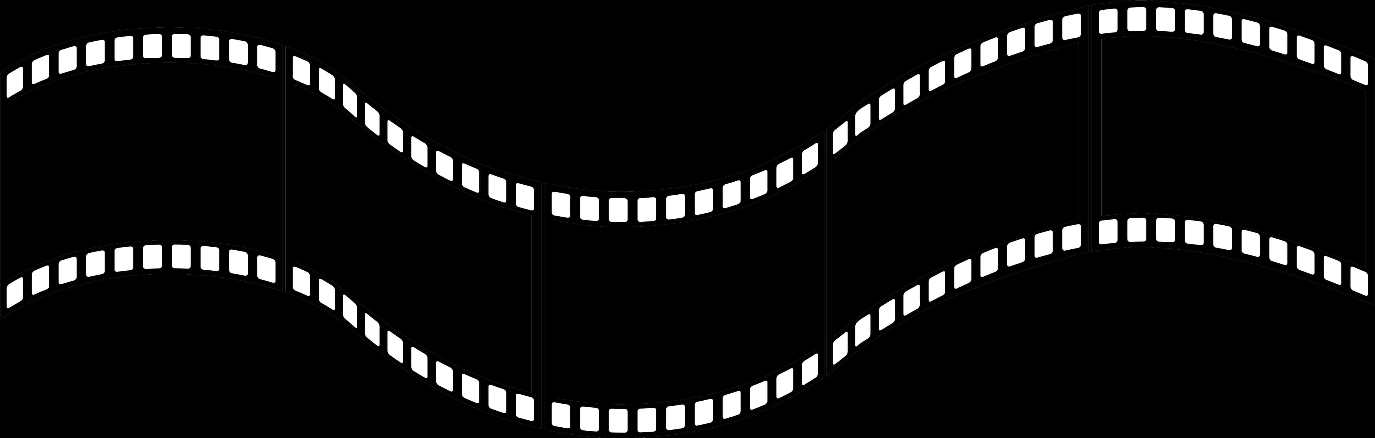 Wavy Film Strip Graphic PNG