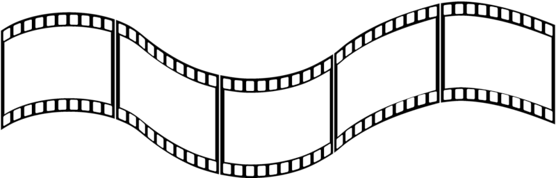 Wavy Filmstrip Graphic PNG