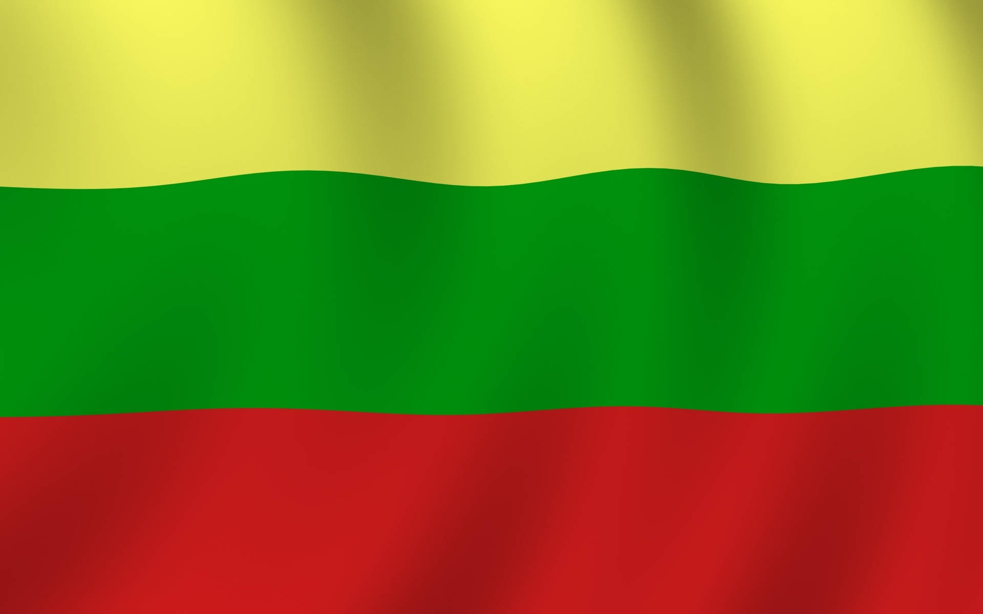 Wavy Flag Of Lithuania