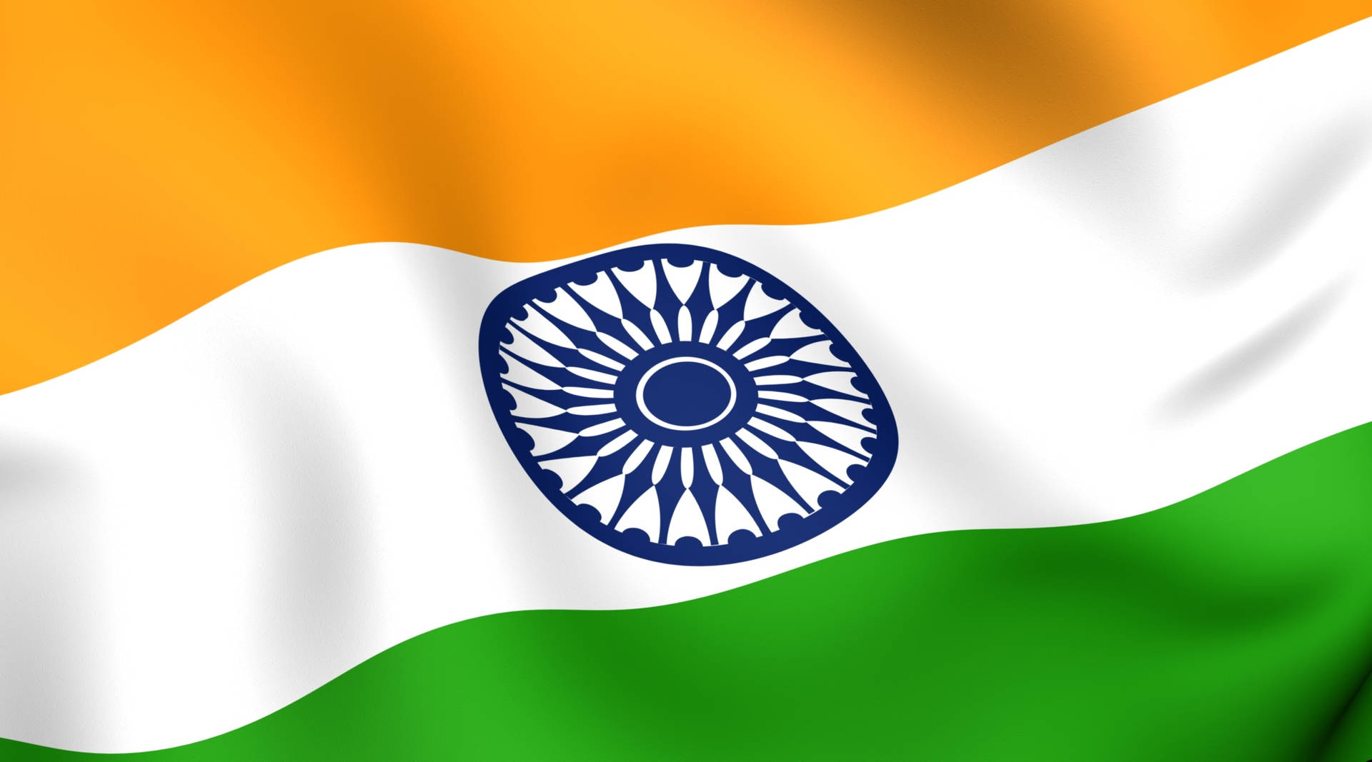 Wavy Indian Flag Background