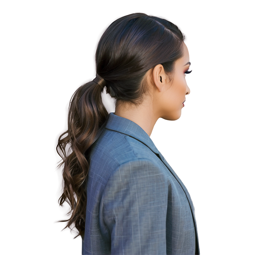 Wavy Ponytail Beauty Png Obo PNG