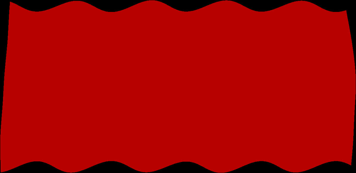 Wavy Red Banner Graphic PNG