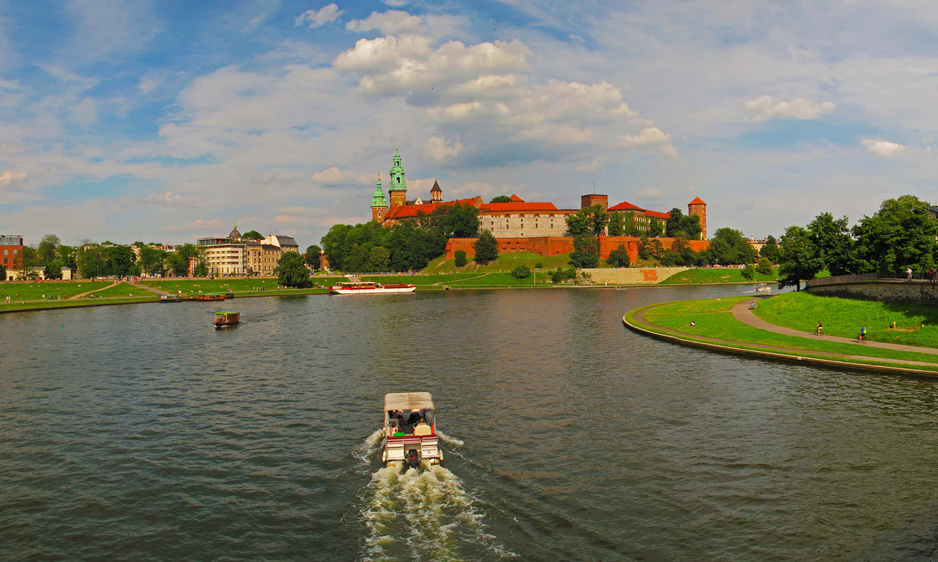 Wawel Castle Boat River Wallpaper