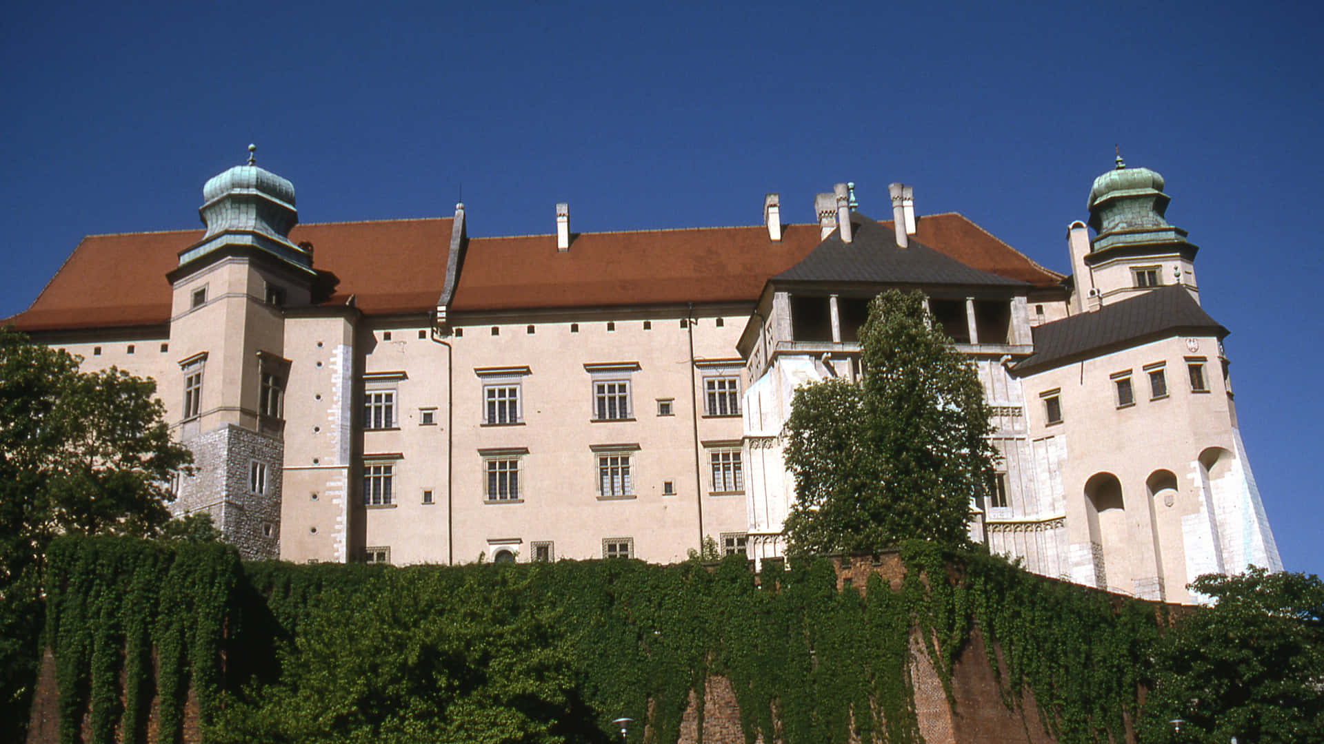 Edificioprincipale Del Castello Di Wawel Sfondo