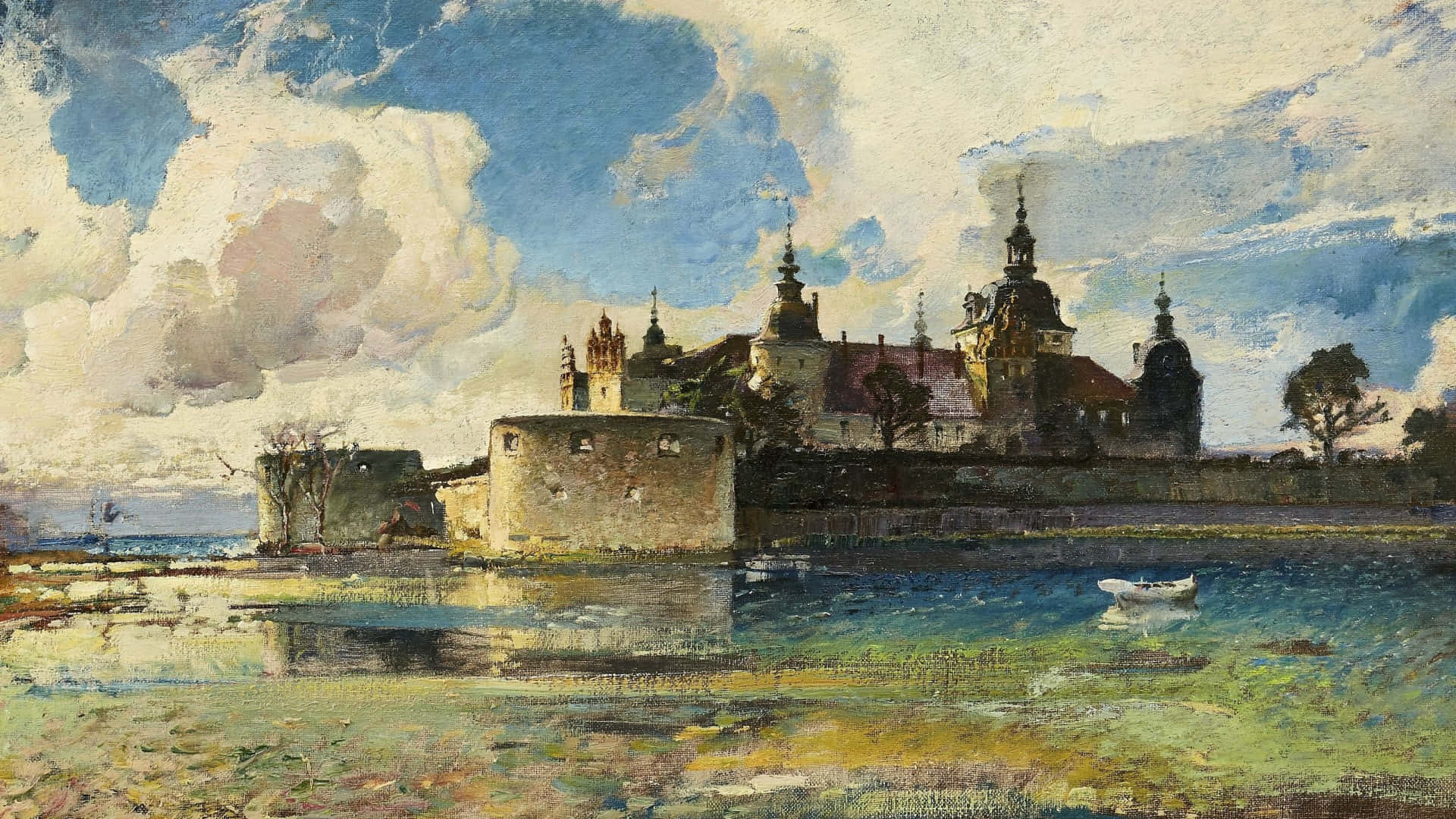 Pinturadel Castillo De Wawel. Fondo de pantalla