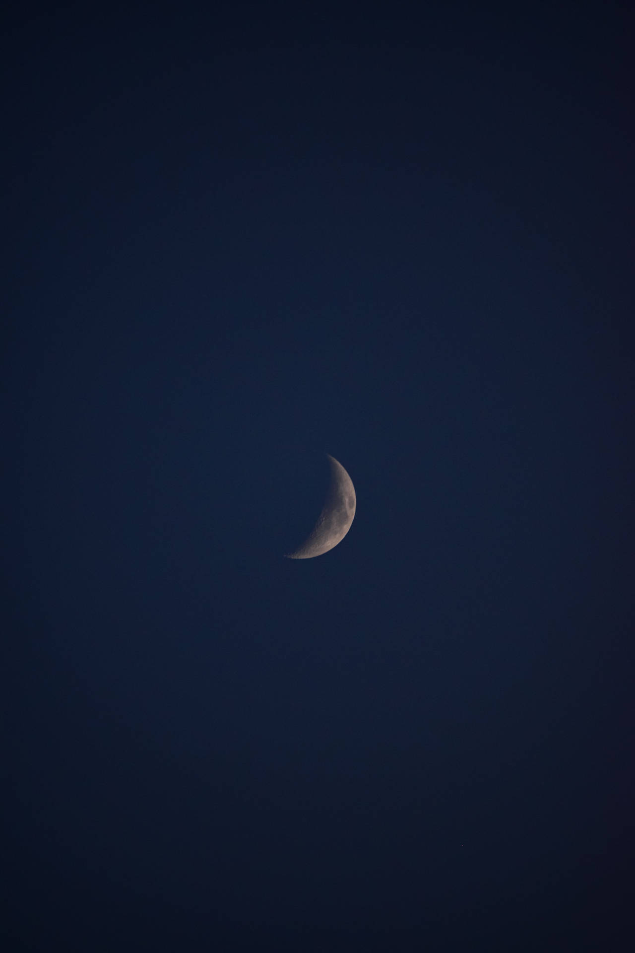 Waxing Crescent Moon In The Galaxy Wallpaper