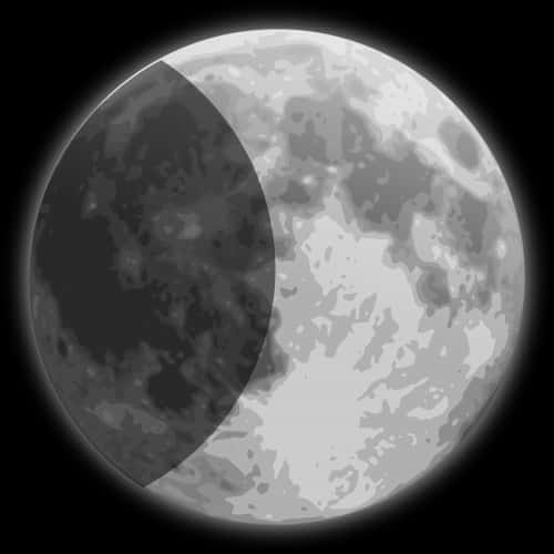 Waxing Crescent Moon Phase PNG