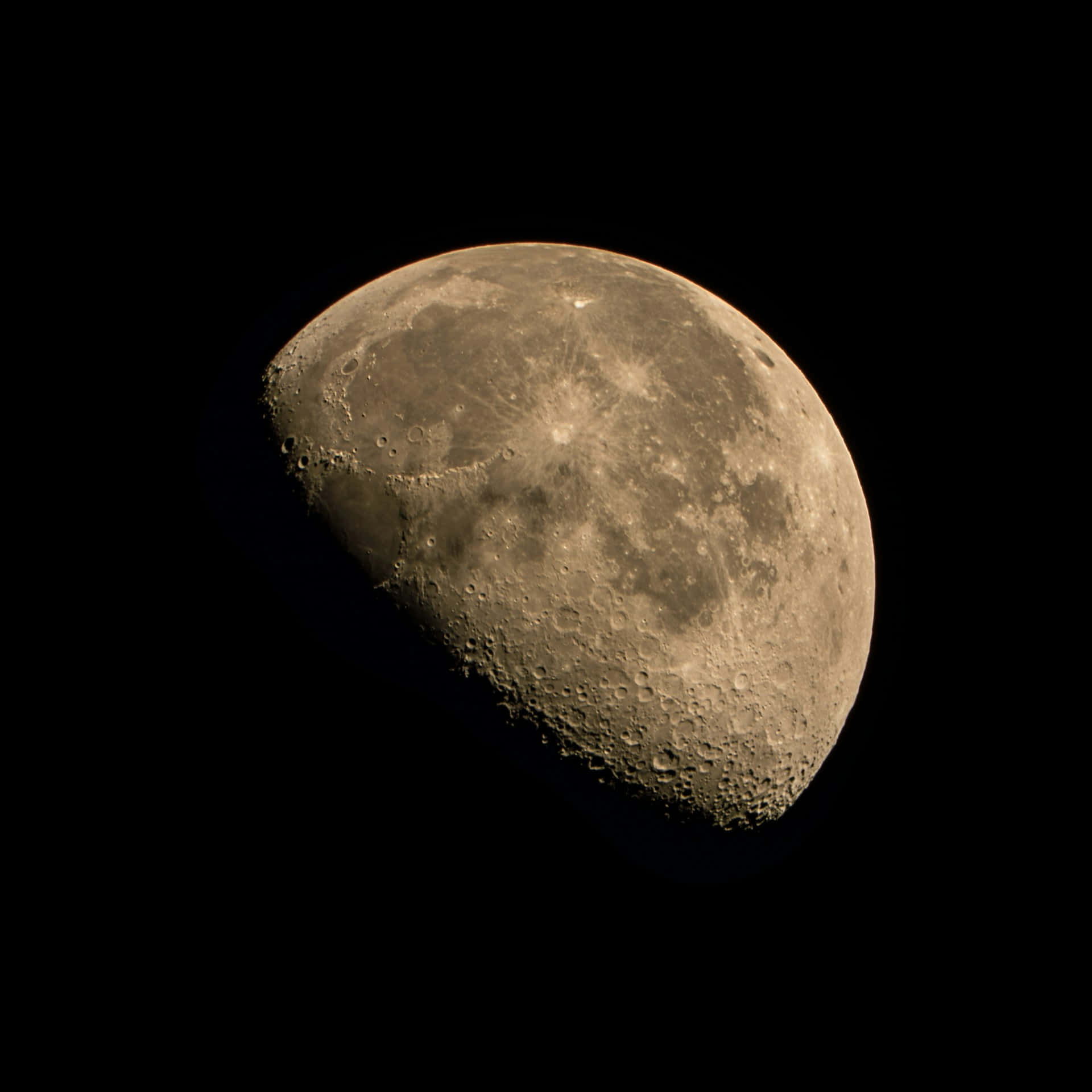 Kawah Bulan Gibbous Yang Meningkat Wallpaper