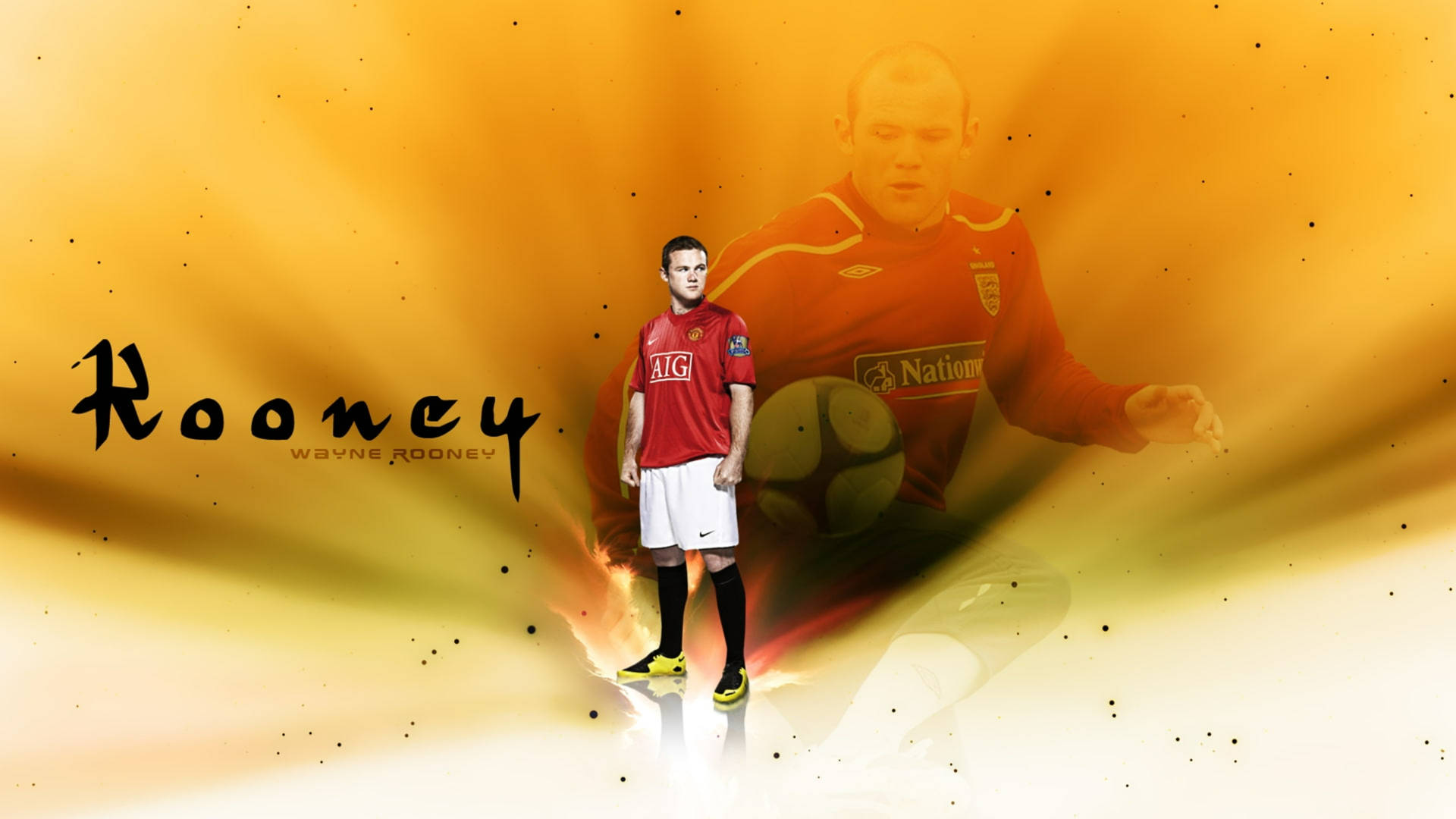 Wayne Rooney Blazing Effect