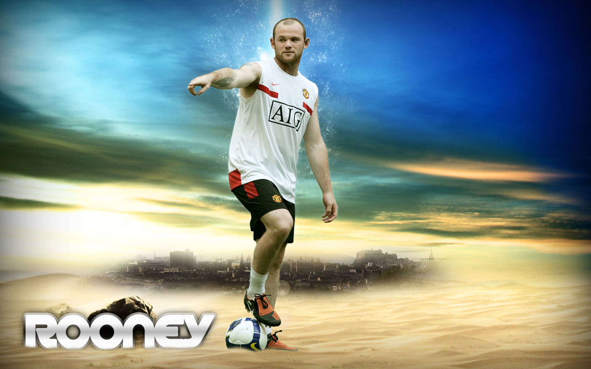 Wayne Rooney Cityscape Picture