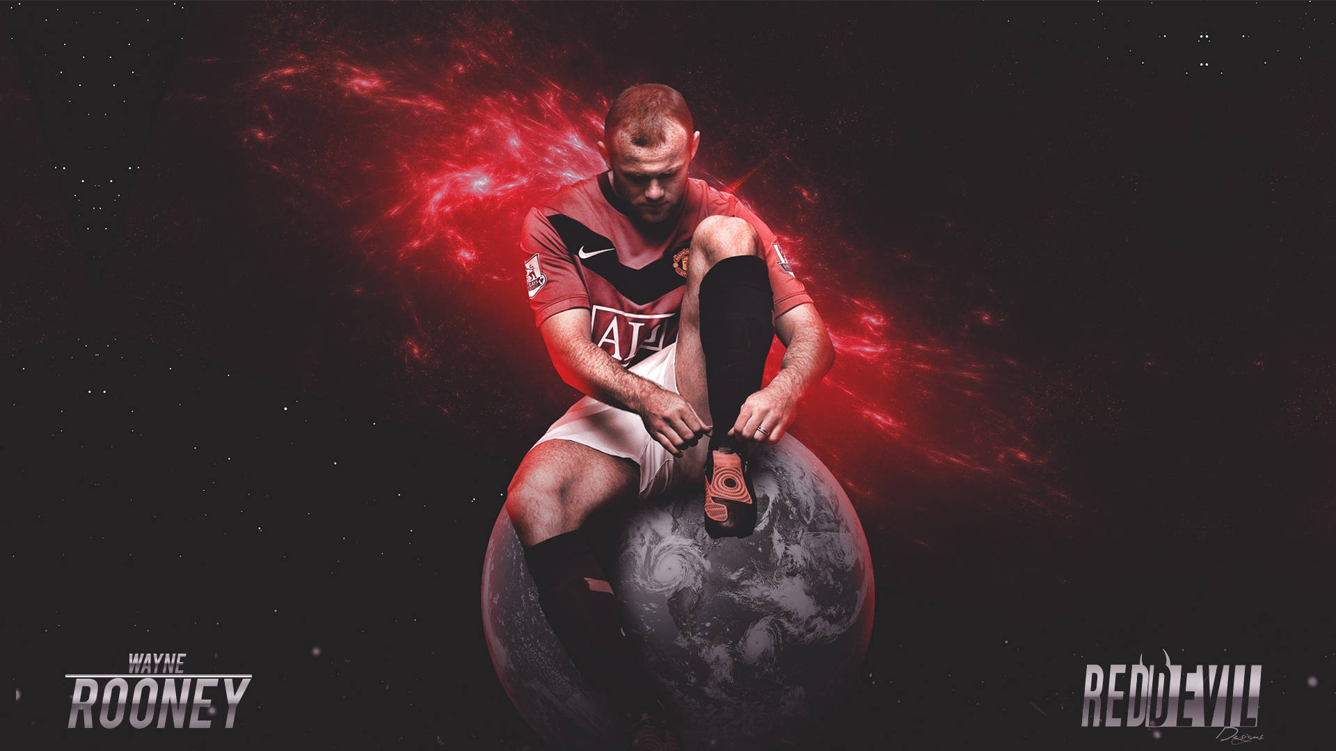 Wayne Rooney Galaxy Art Picture