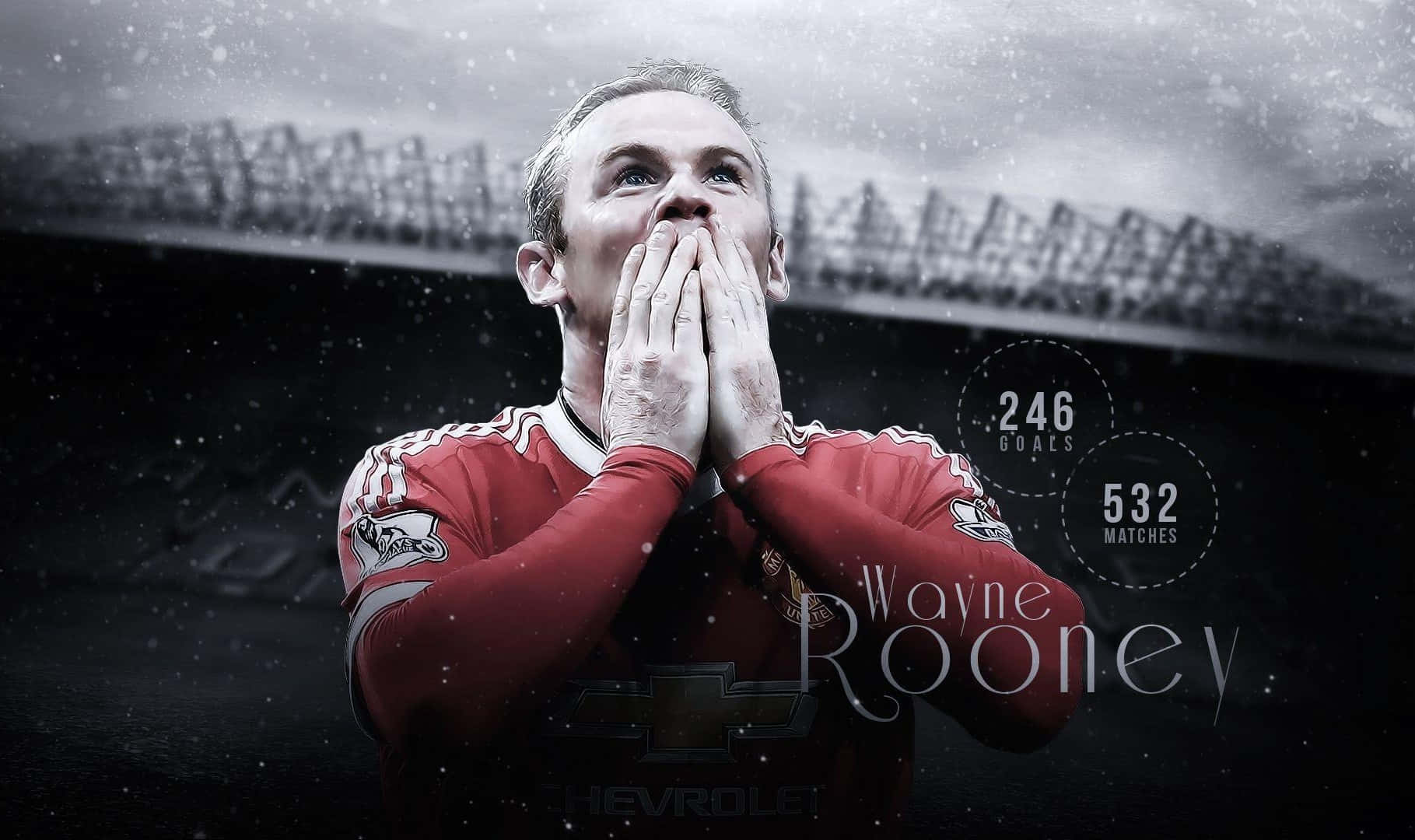 Ilsupercampione Di Calcio Wayne Rooney Festeggia La Sua Ultima Vittoria