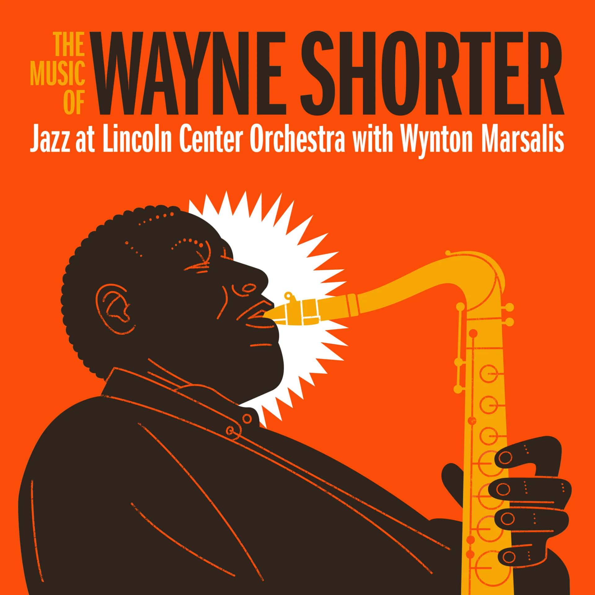 Legendary jazz saxophonist Wayne Shorter performing on stage Wallpaper
