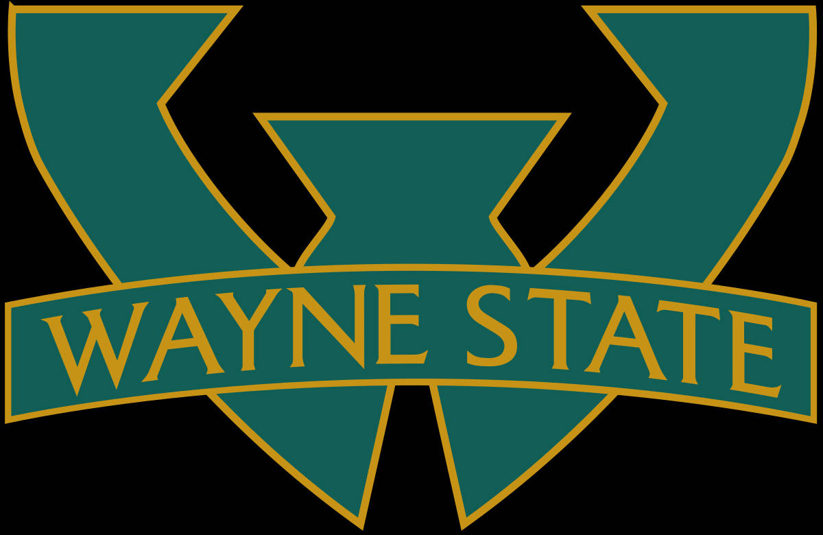 Waynestate University Gröna Logotypen. Wallpaper