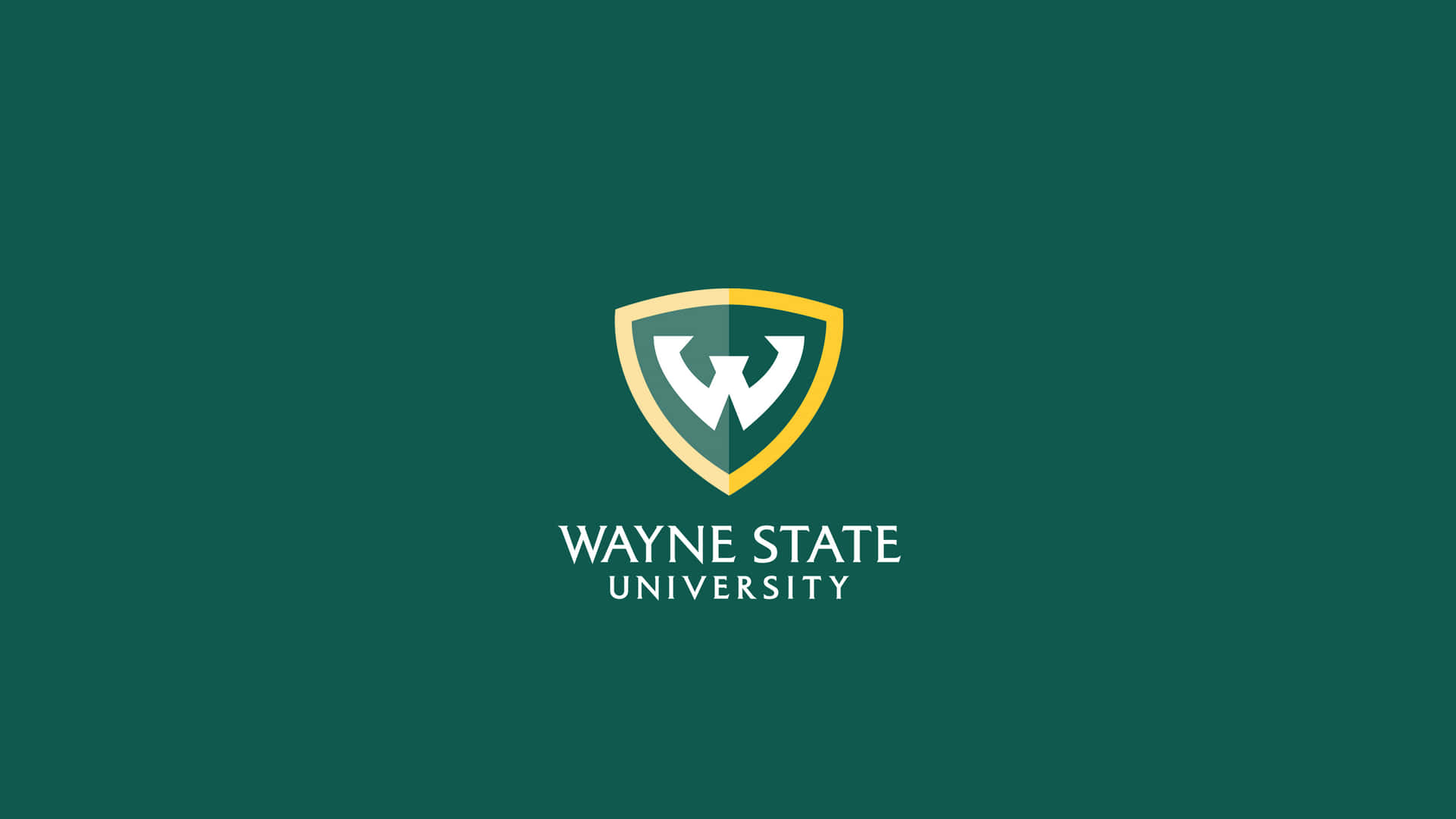 Waynestate University-logo Grün. Wallpaper