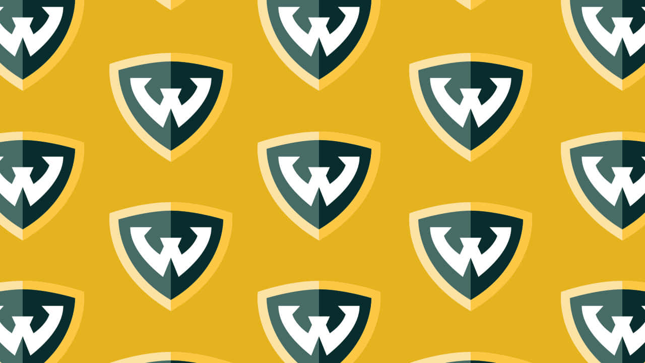 Waynestate University-logotyp Gul. Wallpaper
