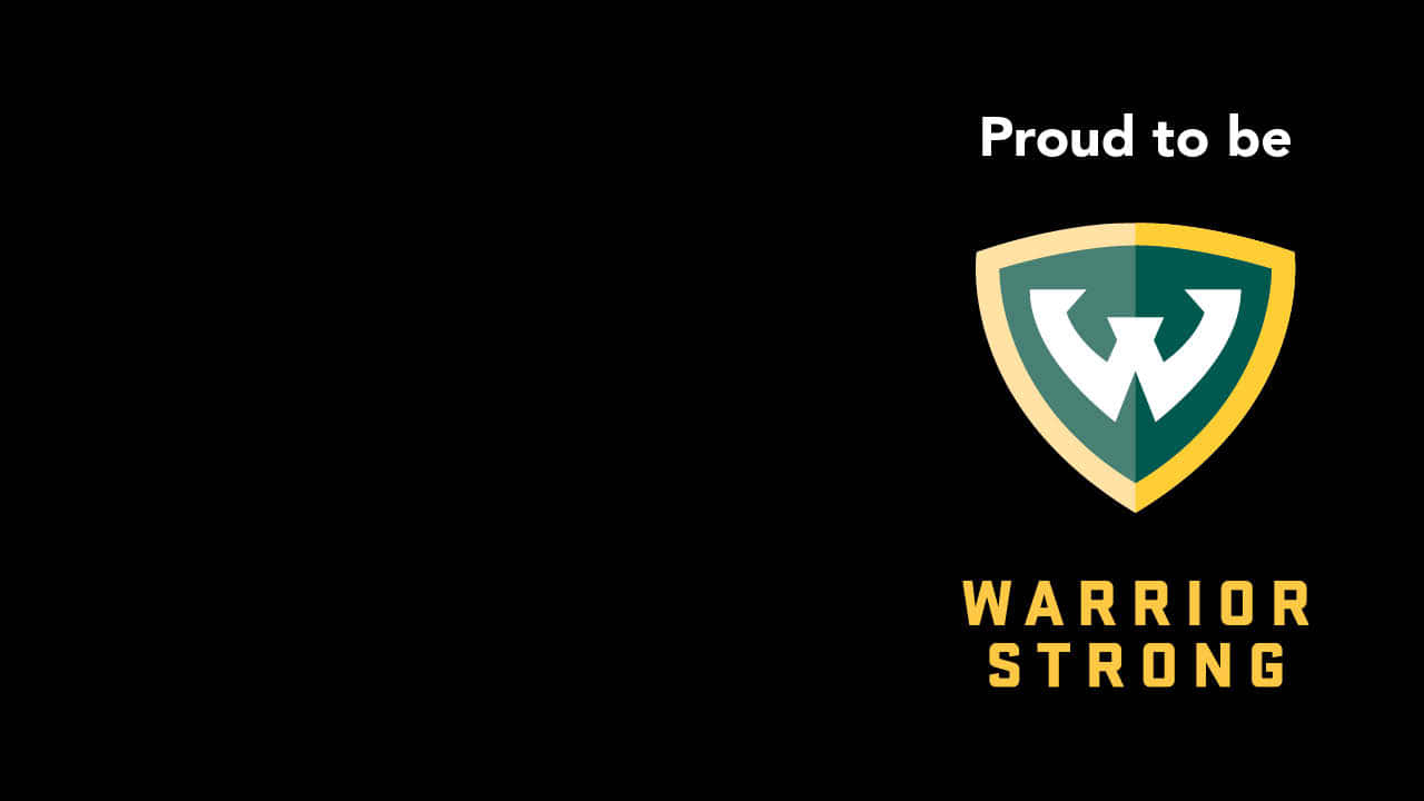 Wayne State University Warrior Stærk Logo Tapet: Skab et utroligt Warrior Strong-tema og vis din Styrke! Wallpaper