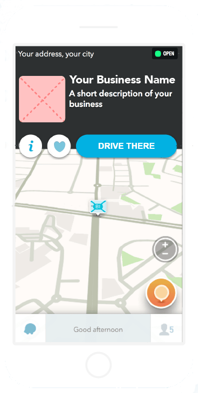 Waze App Business Advertisement Mockup PNG