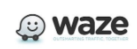 Waze Logo Blurry Background PNG