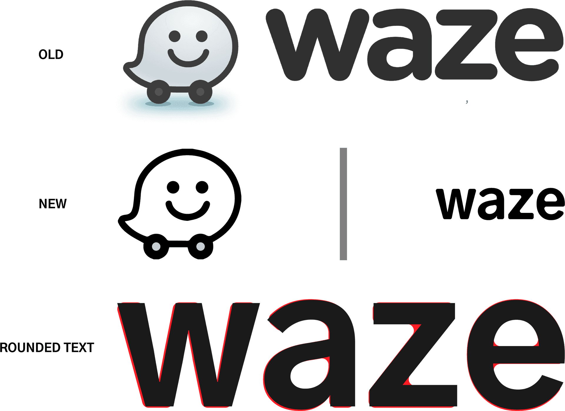 Waze Logo Evolution PNG