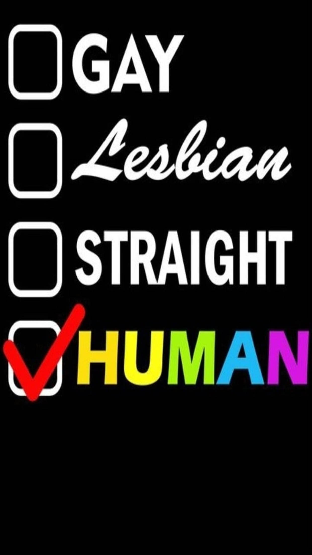 We Are Human Lgbt Phone Background