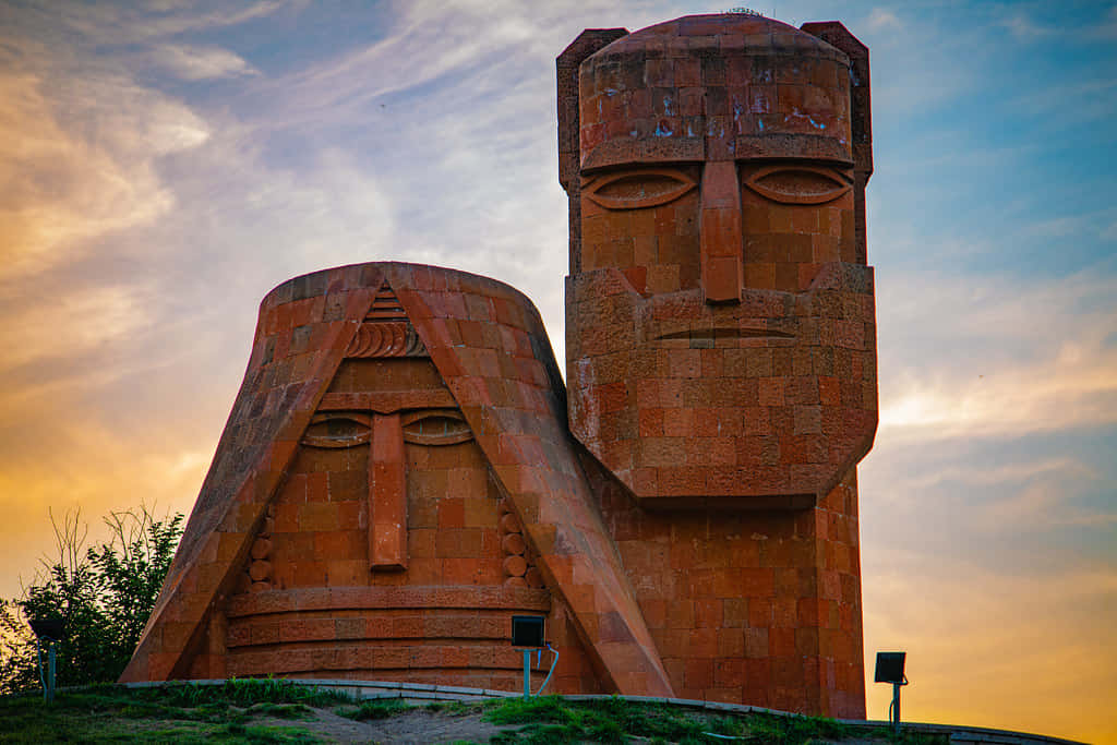 We Zijn Onze Bergen Monument Armenië Achtergrond