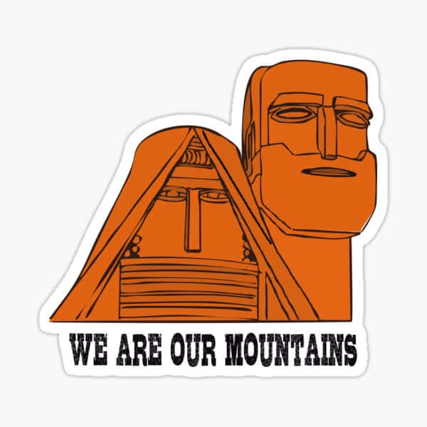 We Are Our Mountains Sticker Wallpaper