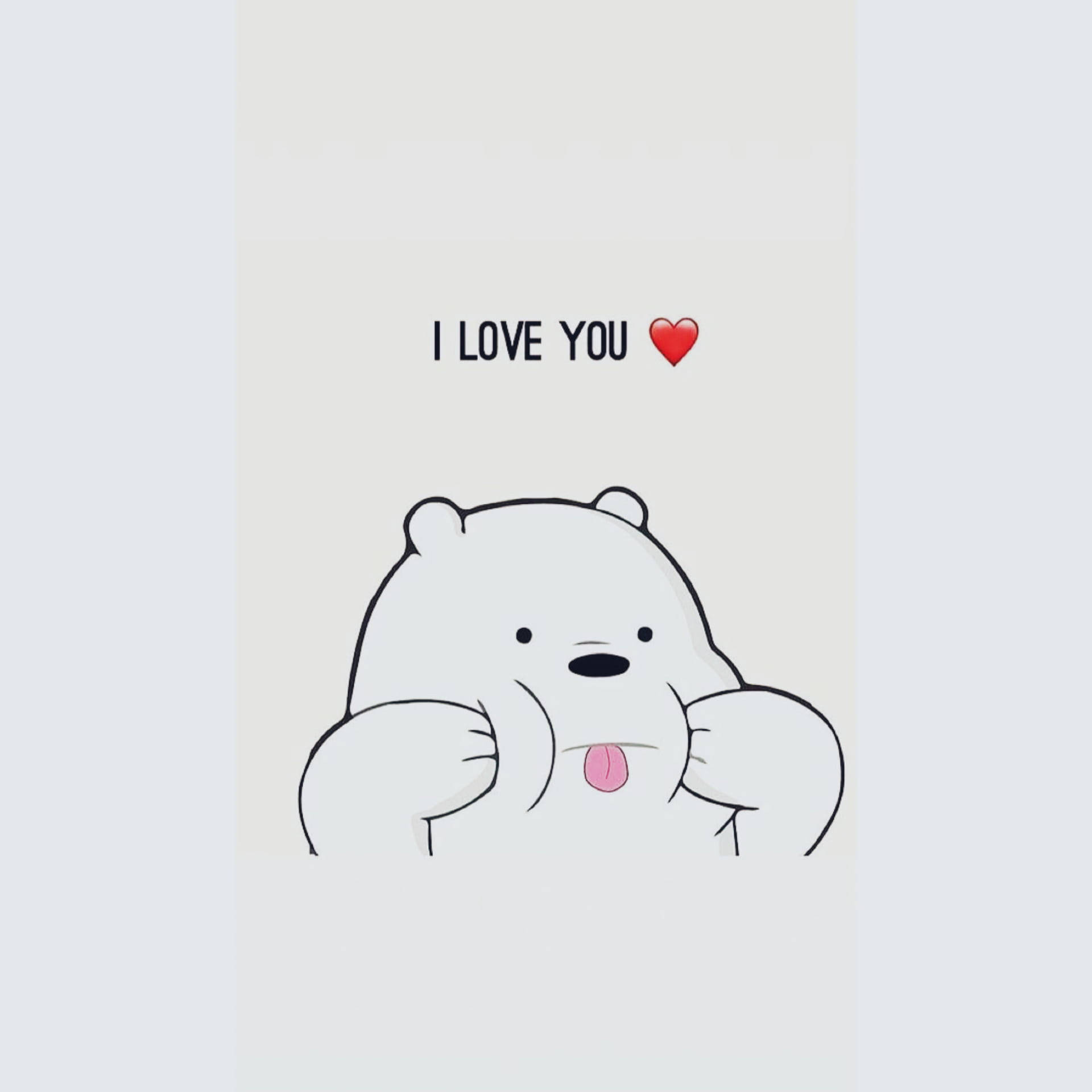 Download We Bare Bears Aesthetic I Love You Wallpaper 