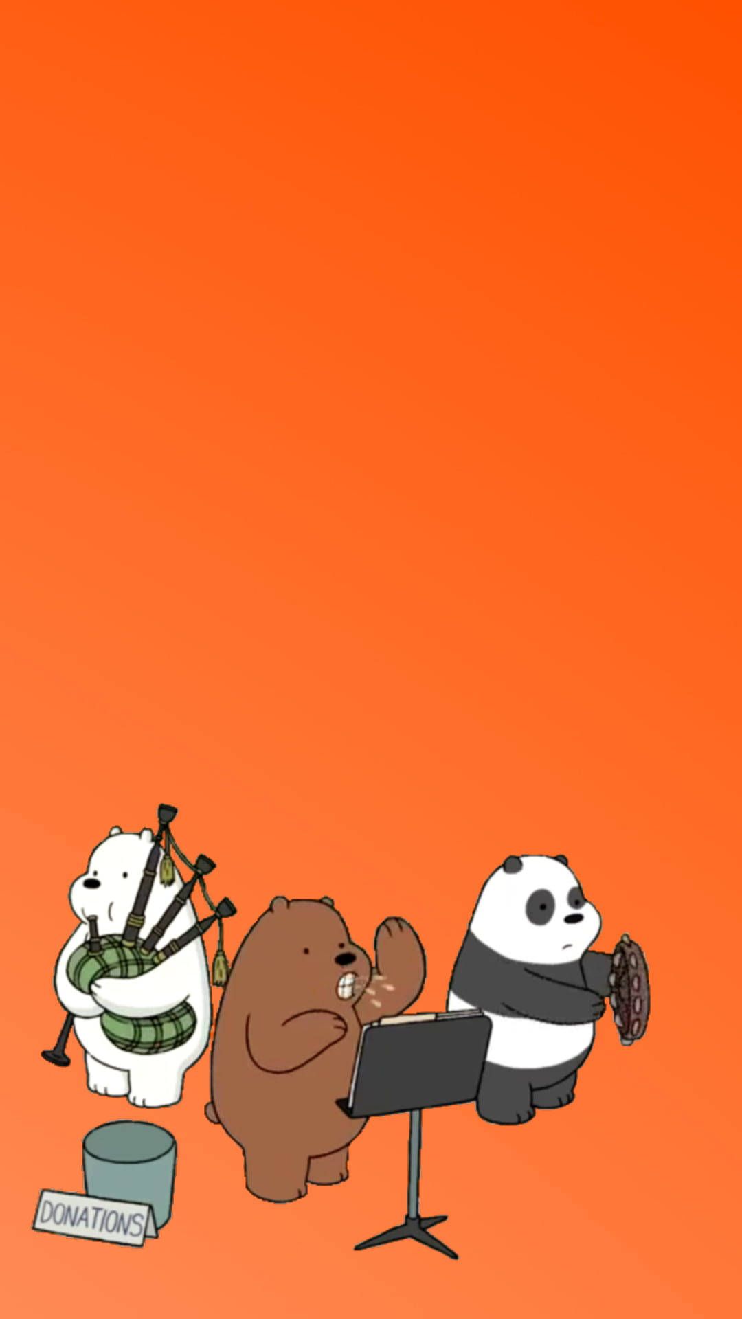 We Bare Bears Aesthetic Music Instruments Background
