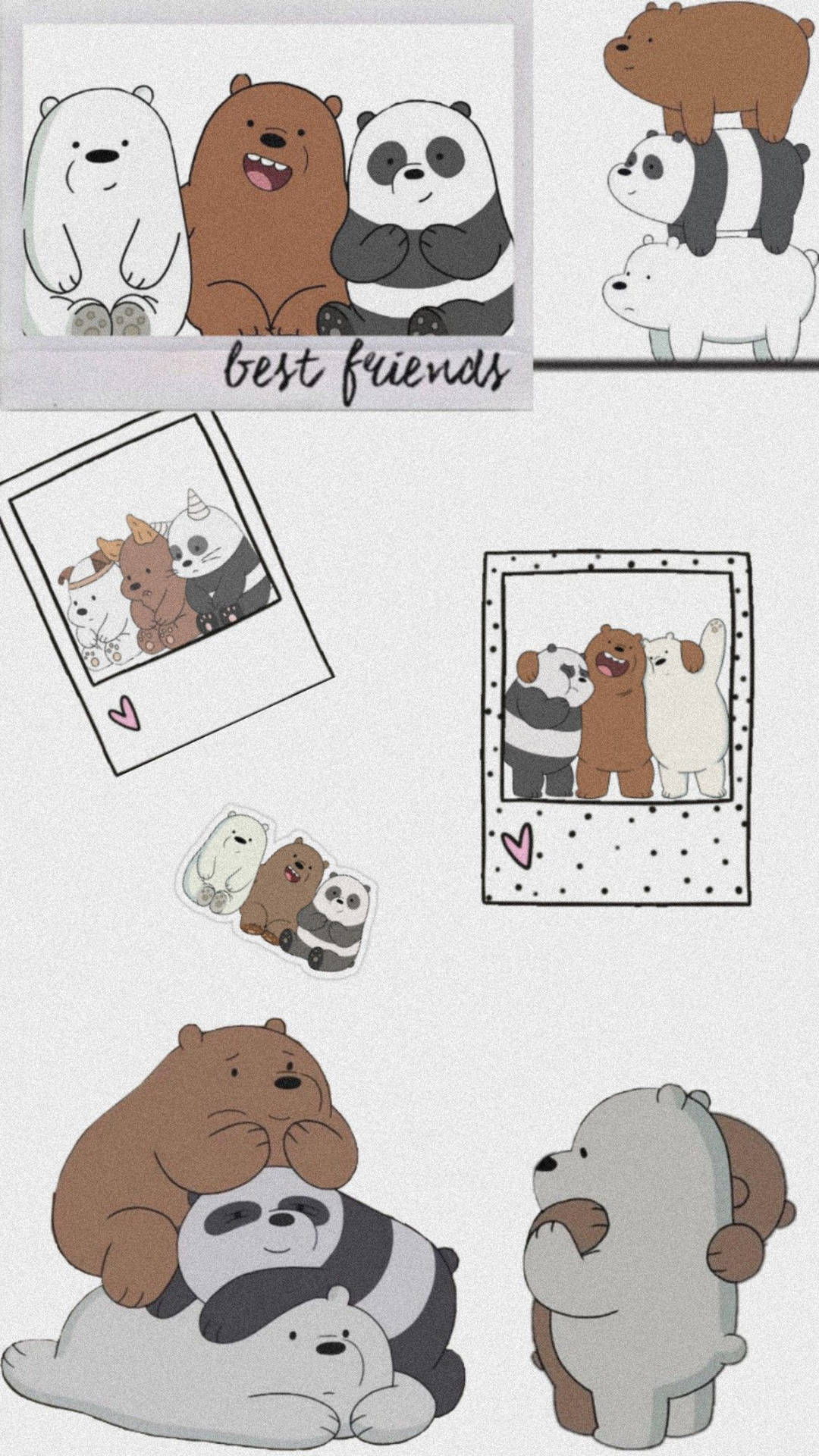 We Bare Bears Aesthetic Polaroid Background