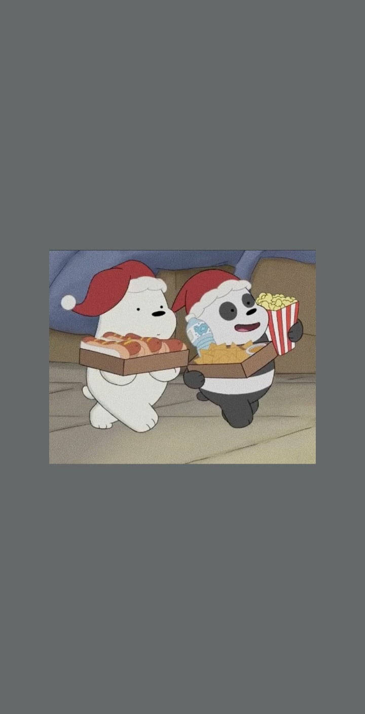 We Bare Bears Aesthetic Santa Hat Picture
