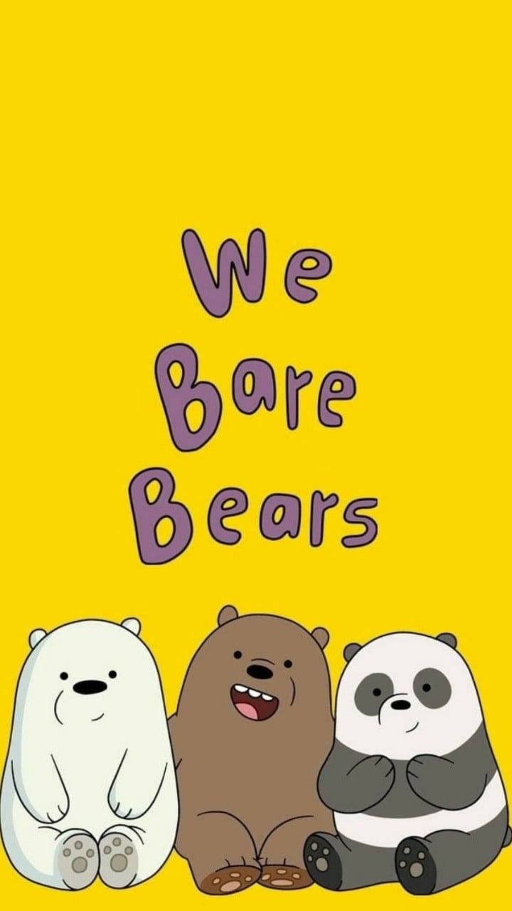 We Bare Bears Aesthetic Yellow Background Picture