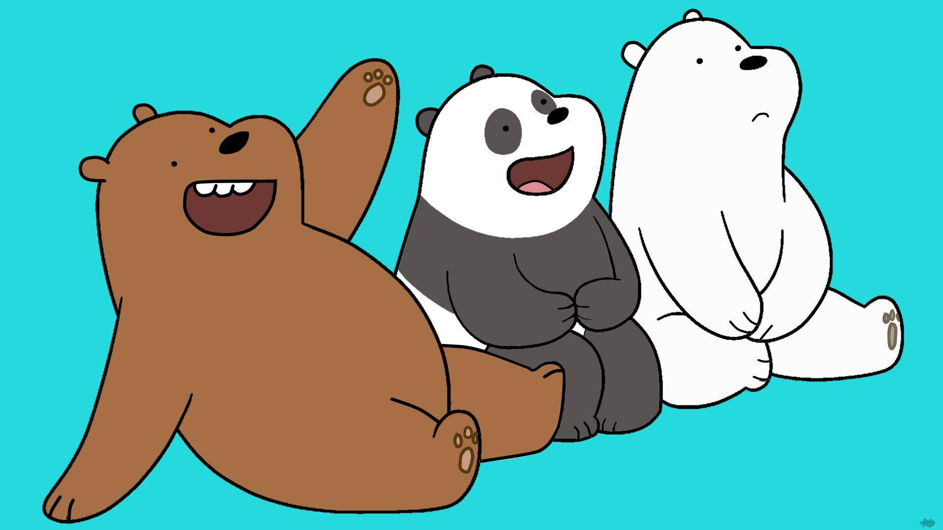 Personagensde We Bare Bears Do Cartoon Network. Papel de Parede